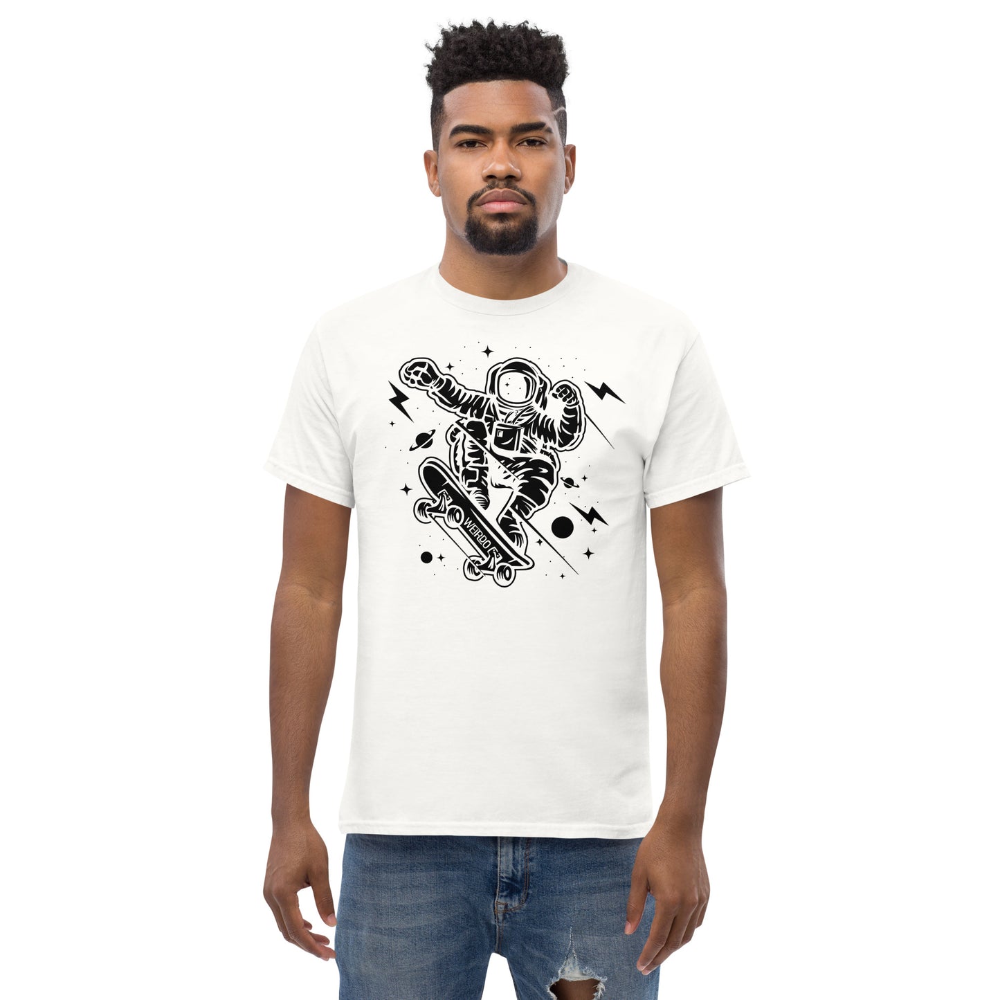 WEIRDO "Space Skater" White T-shirt