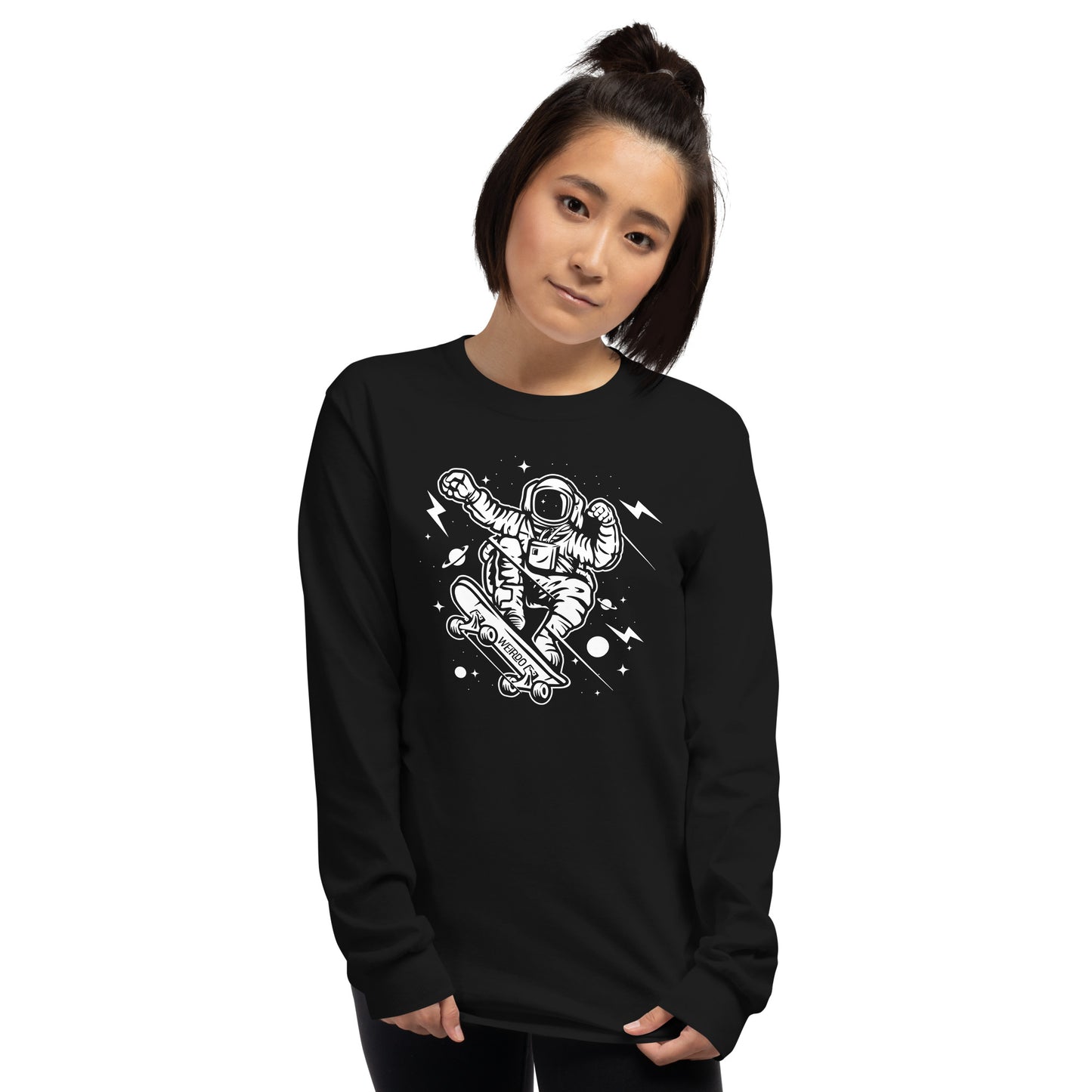 WEIRDO "Space Skater" Black Long Sleeve T-shirt