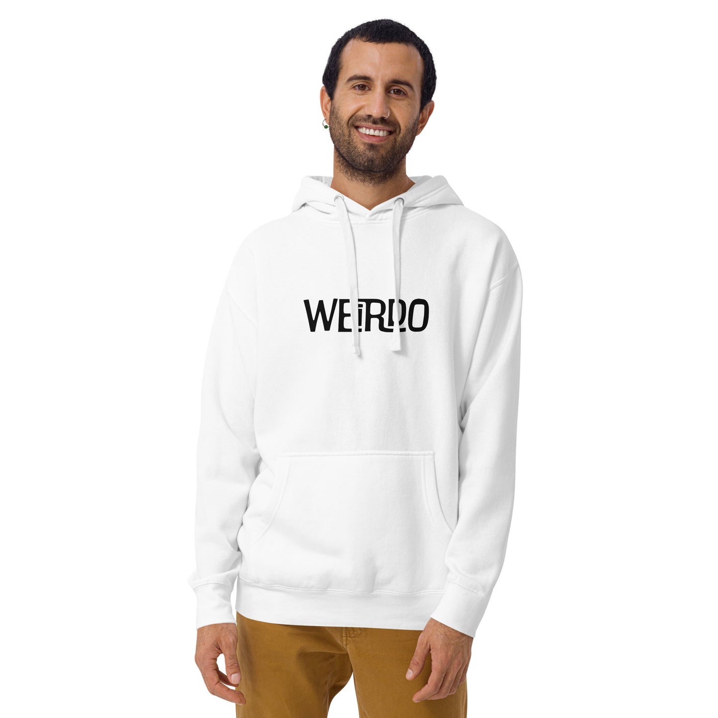 "WEIRDO" White Hoodie