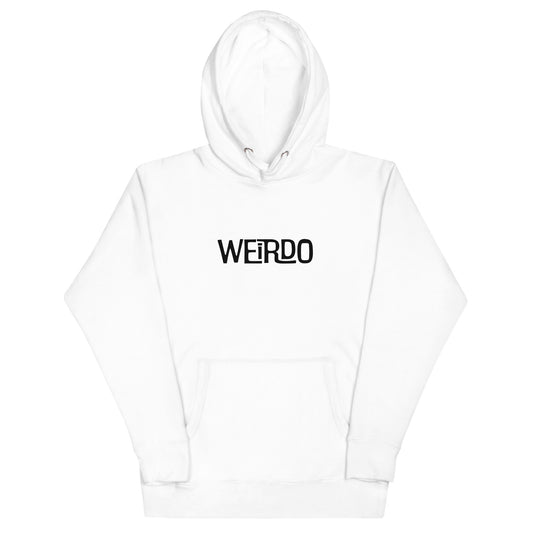 "WEIRDO" White Hoodie