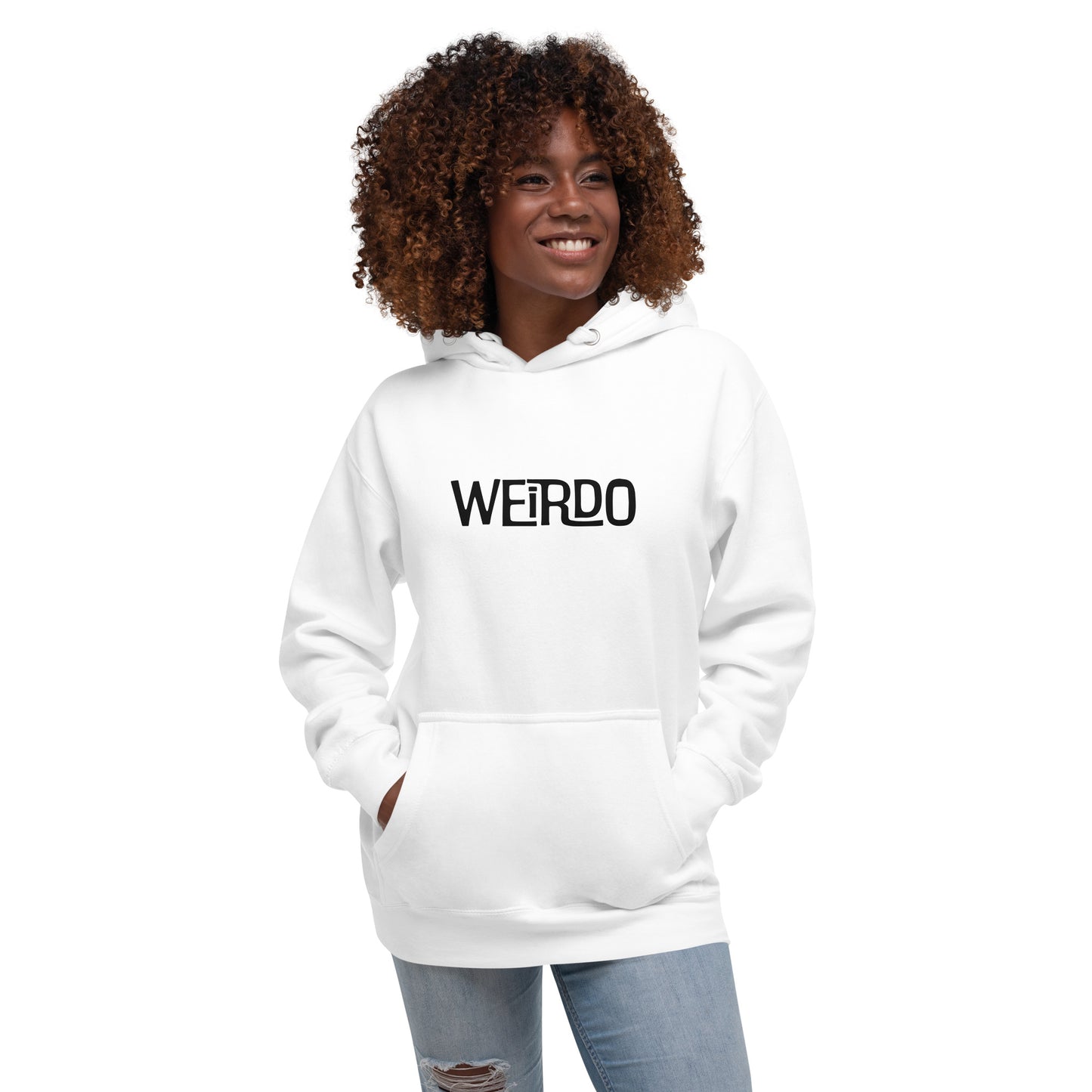 "WEIRDO" White Hoodie